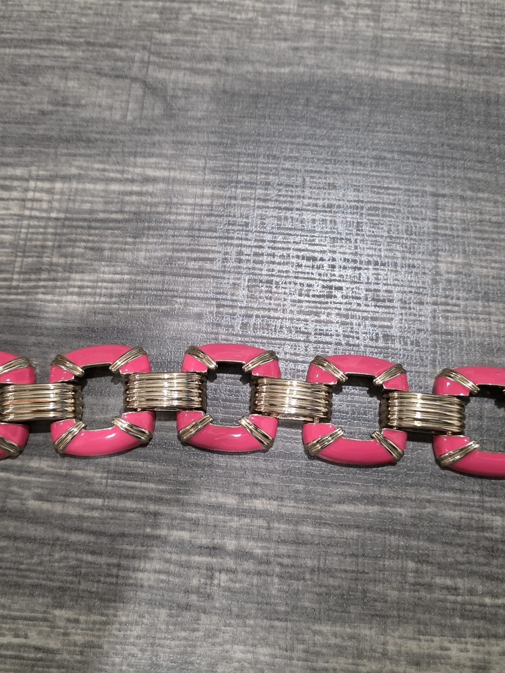 CN Gold-Tone and Hot Pink Link Bracelet - Women's Fashion Jewelry